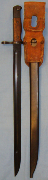  Type 30 Ariska Bayonet with Scabbard and Rare Canvas Frog. BAYO 168 Bayonet
