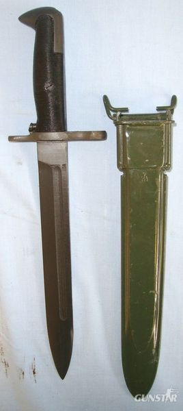 Taiwan Variant Of The WW2 US M1 Garand Rifle Bayonet Marked 'KS 60-6' & Scabbard Bayonet in 