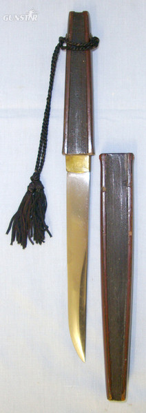 Japanese Meiji Period C 1880’s- 1910 Concealed Fan Tanto / Dagger With Tasselled Cord Knive in 