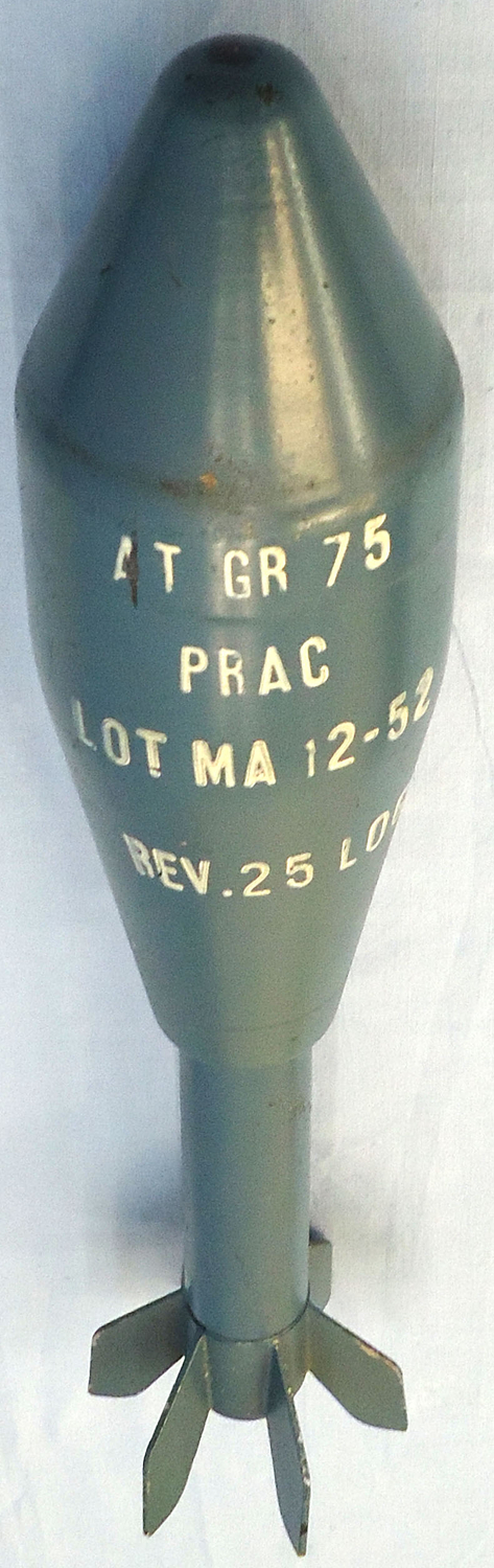 INERT DEACTIVATED. MINT, Unfired, British, 1952 Dated, No.94 Mark II, Energa Practice Rifle Grenade. - O 2078 INERT DEACTIVATED. MINT, Unfired, British, 1952 Dated, No.94 Mark II, Energa Practice Rifle Grenade. - O 2078  Other Ammunition