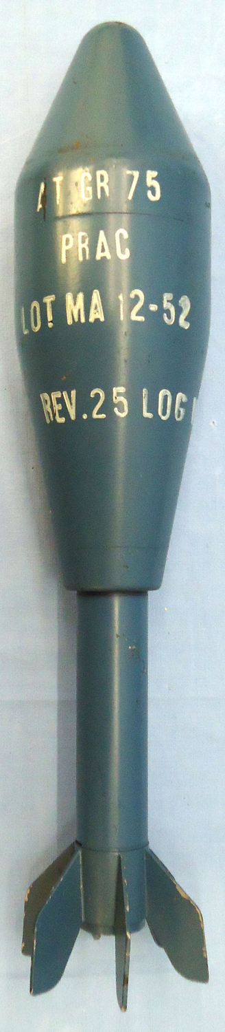 INERT DEACTIVATED. MINT, Unfired, British, 1952 Dated, No.94 Mark II, Energa Practice Rifle Grenade. - O 2078 INERT DEACTIVATED. MINT, Unfired, British, 1952 Dated, No.94 Mark II, Energa Practice Rifle Grenade. - O 2078  Other Ammunition - {CATEGORY} in 