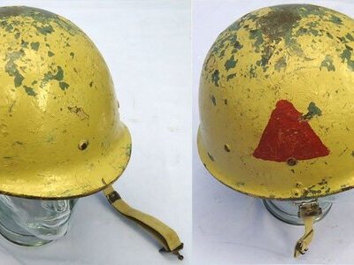 Gulf War Bring Back, Iraqi Revolutionary Guard Captured Helmet. Sn - 23155 Gulf War Bring Back, Iraqi Revolutionary Guard Captured Helmet. Sn - 23155 Antique & Militaria
