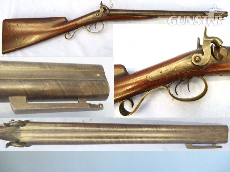 Kavanagh & Sons Mid 1850s, Irish Constabulary Double Barrelled Percussion Carbine, .750 Bore by Kavanagh, Dublin. Sn - 22726 Muzzleloader .75 Cal Muzzleloader Rifle in 