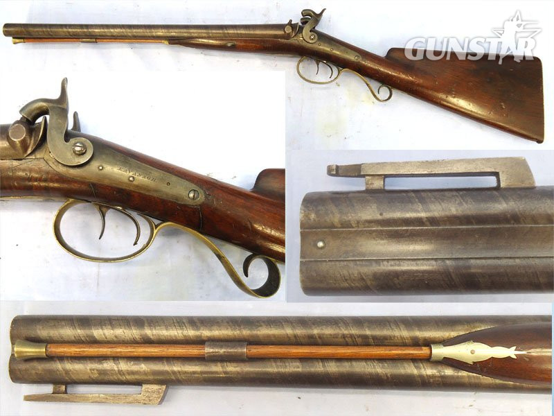 Kavanagh & Sons Mid 1850s, Irish Constabulary Double Barrelled Percussion Carbine, .750 Bore by Kavanagh, Dublin. Sn - 22726 Muzzleloader .75 Cal Muzzleloader Rifle