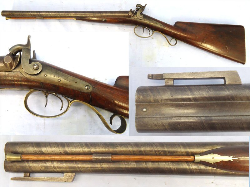 Kavanagh & Sons Mid 1850s, Irish Constabulary Double Barrelled Percussion Carbine, .750 Bore by Kavanagh, Dublin. Sn - 22726 Muzzleloader .75 Cal Muzzleloader Rifle