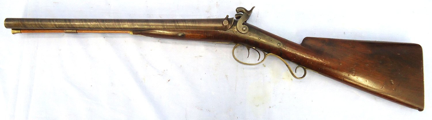 Kavanagh & Sons Mid 1850s, Irish Constabulary Double Barrelled Percussion Carbine, .750 Bore by Kavanagh, Dublin. Sn - 22726 Muzzleloader .75 Cal Muzzleloader Rifle - {CATEGORY}