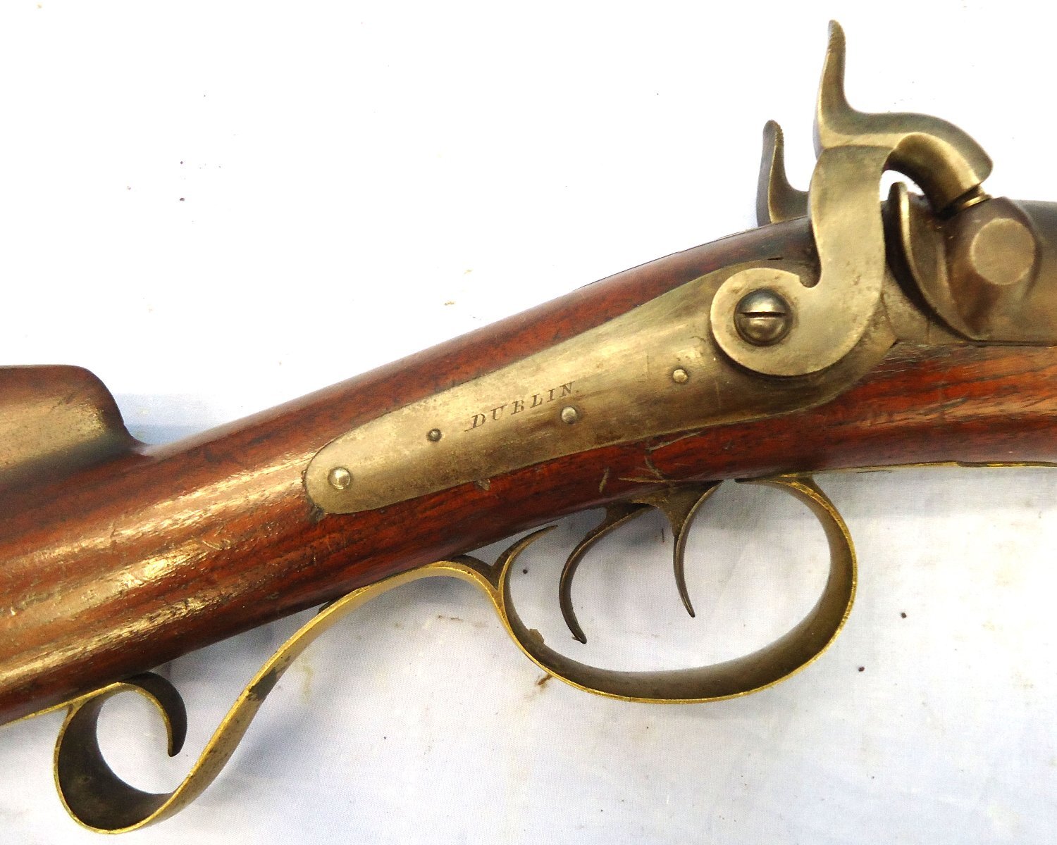 Kavanagh & Sons Mid 1850s, Irish Constabulary Double Barrelled Percussion Carbine, .750 Bore by Kavanagh, Dublin. Sn - 22726 Muzzleloader .75 Cal Muzzleloader Rifle 