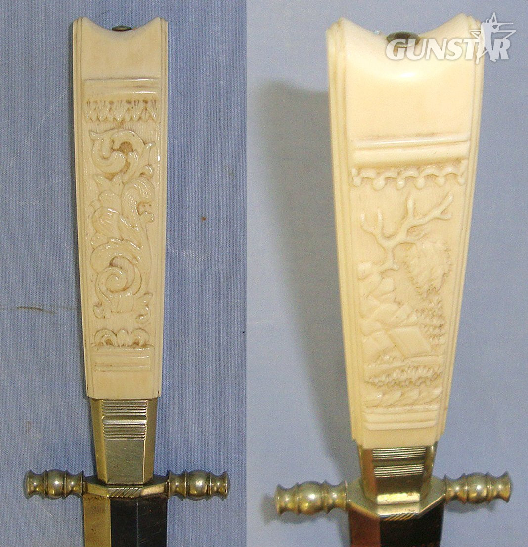 Late Victorian Era, English Form Spear Point Bowie Knife With German Silver Fittings & Scabbard. Sn 23571 Dagger