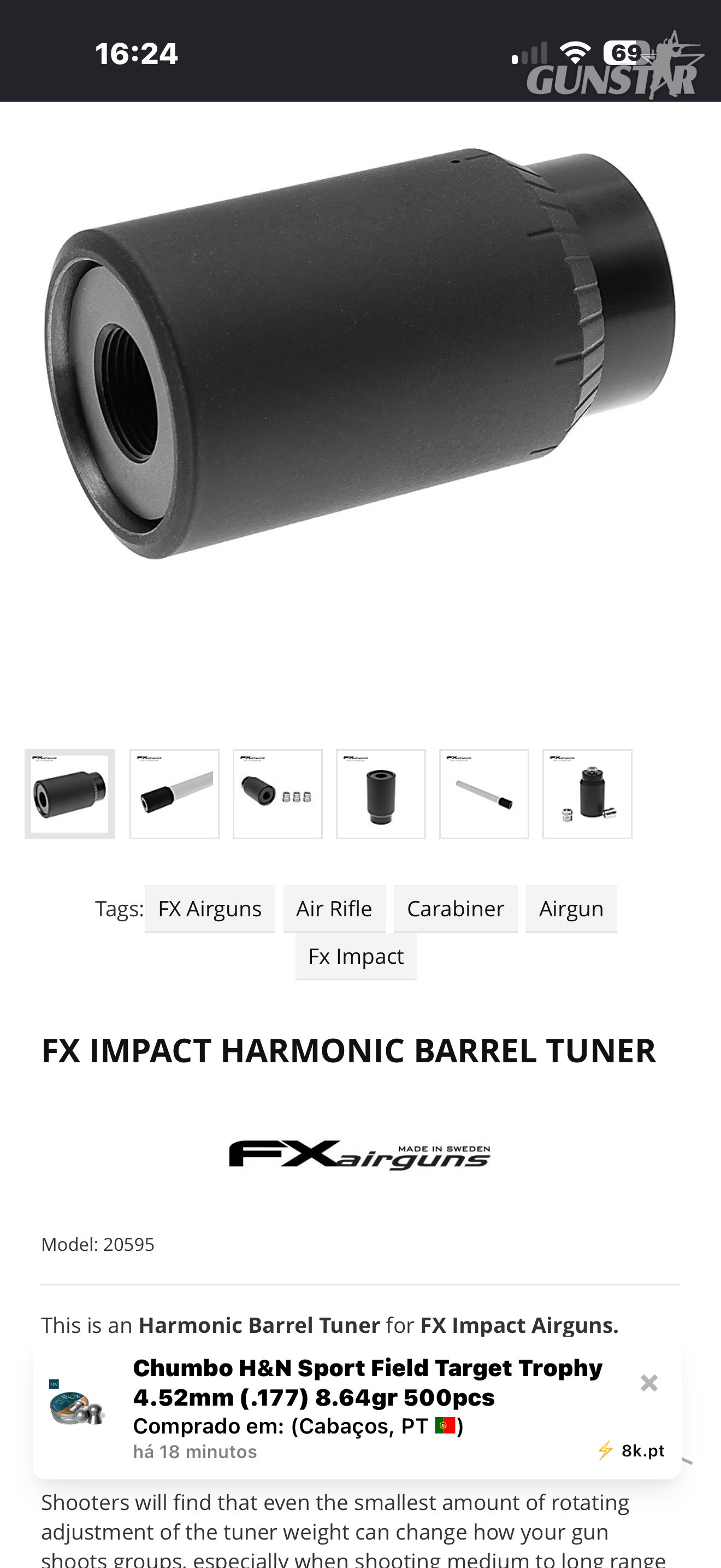 {CATEGORY} - FX Airguns Impact M4 .177 in 