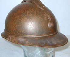 French M15 Adrian Combat Helmet With \'RF\' (République Française) Infantry Helm M15 Adrian Combat Helmet With 'RF' (République Française) Infantry Helmet Badge  Clothing
