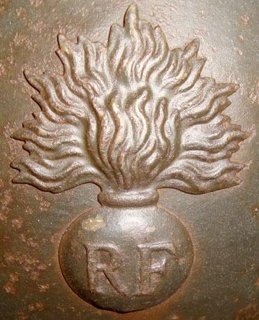  French M15 Adrian Combat Helmet With \'RF\' (République Française) Infantry Helm M15 Adrian Combat Helmet With 'RF' (République Française) Infantry Helmet Badge  Clothing