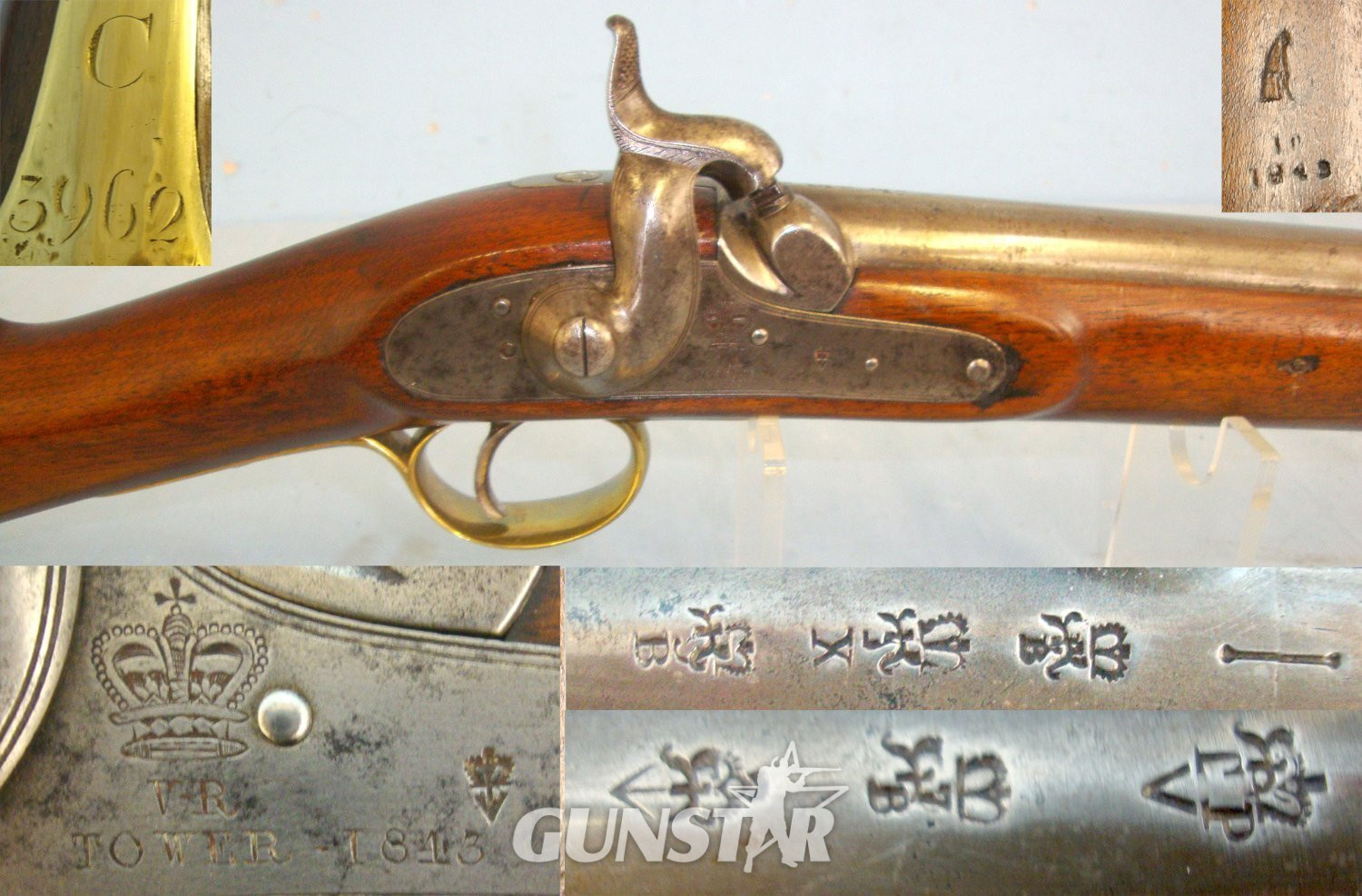 Royal Small Arms Factory (Enfield) With Lovell's Patent Catch For Constabulary Bayonets. Sn 21822 Muzzleloader .65 Cal Muzzleloader Rifle