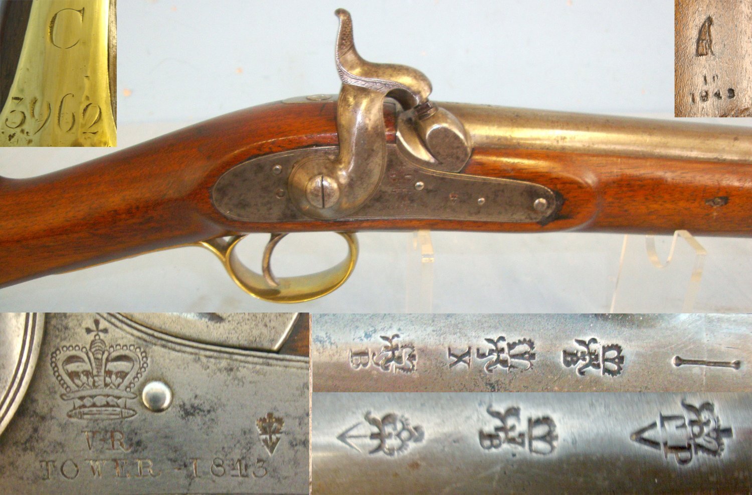 Royal Small Arms Factory (Enfield) With Lovell's Patent Catch For Constabulary Bayonets. Sn 21822 Muzzleloader .65 Cal Muzzleloader Rifle