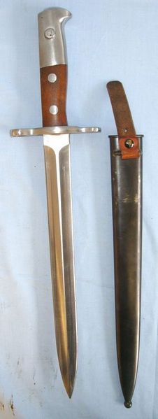 Swiss Model 1918 Schmidt Rubin Bayonet For M1911/M1931 Rifles & M41-M44 Sub Mach Bayonet