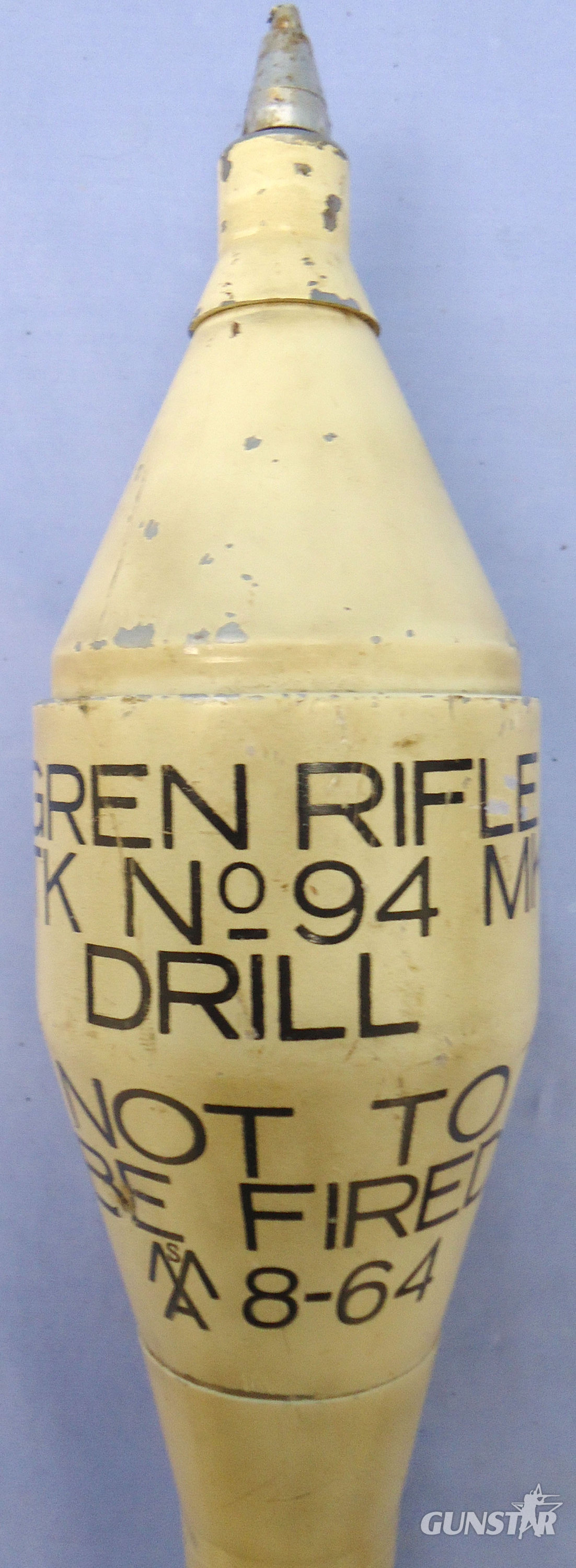  INERT. British No.94 Mark 1, Energa DRILL Rifle Grenade. - O 2027 INERT. British No.94 Mark 1, Energa DRILL Rifle Grenade. - O 2027  Other Ammunition