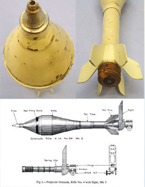 INERT. British No.94 Mark 1, Energa DRILL Rifle Grenade. - O 2027 INERT. British No.94 Mark 1, Energa DRILL Rifle Grenade. - O 2027  Other Ammunition