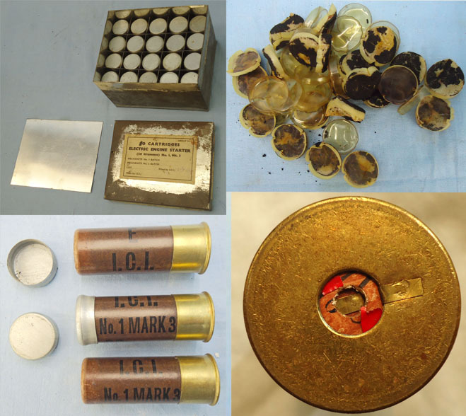 INERT DEACTIVATED. British. Two Tinplate Tins (Of 20 Cartridges) Of Coffman, ICI Electric Engine Starter No.1, Mark 2 Cartridges. Total 25 Cartridges And Safety Caps. - O 1645 INERT DEACTIVATED. British. Two Tinplate Tins (Of 20 Cartridges) Of Coffman, ICI Electric Engine Starter No.1, Mark 2 Cartridges. Total 25 Cartridges And Safety Caps. - O 1645  Other Ammunition