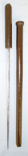 WW1 Era British Officers Brown Leather Bound Swagger Sword Stick Sword in 