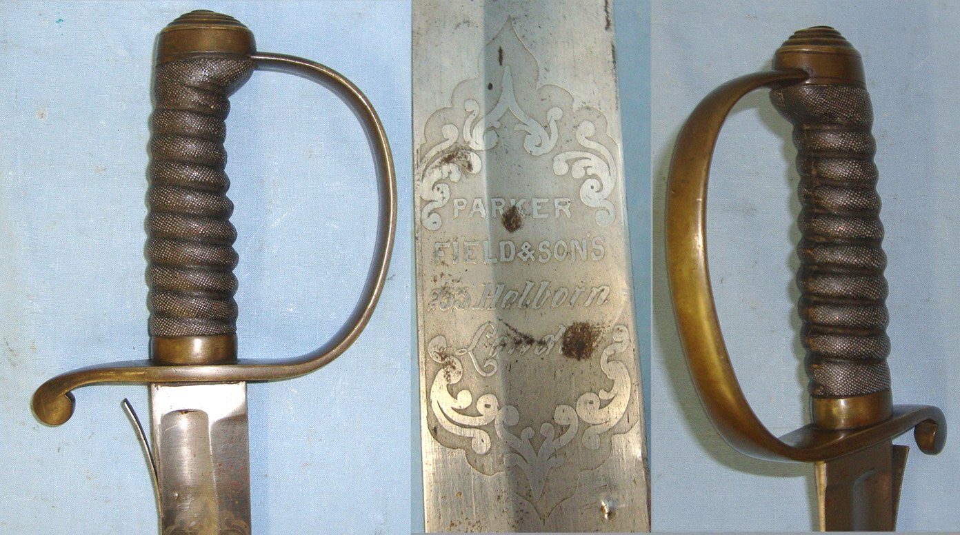 RARE**Victorian Era English Parker Field & Sons London Borough Of Macclesfield (Cheshire) Constabulary Police Short Sword Hanger With Etched Blade & Scabbard. Sn 22426:39 Sword