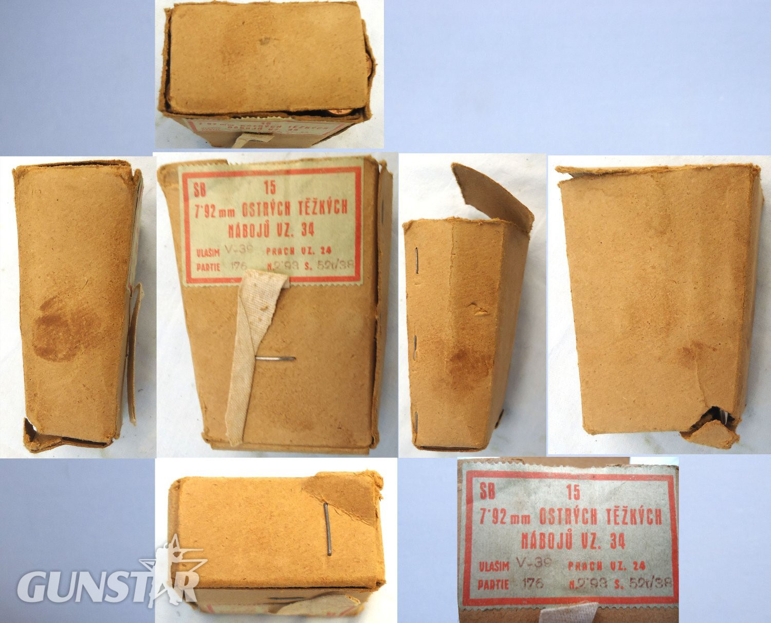  DEACTIVATED INERT. Rare, Czech WW2 Service Pack of 15 Rounds of 7.92×57mm Mauser Model 34 Pointed Ball Heavy Cartridges. O 2412 DEACTIVATED INERT. Rare, Czech WW2 Service Pack of 15 Rounds of 7.92×57mm Mauser Model 34 Pointed Ball Heavy Cartridges. O 2412 Various Other Ammunition