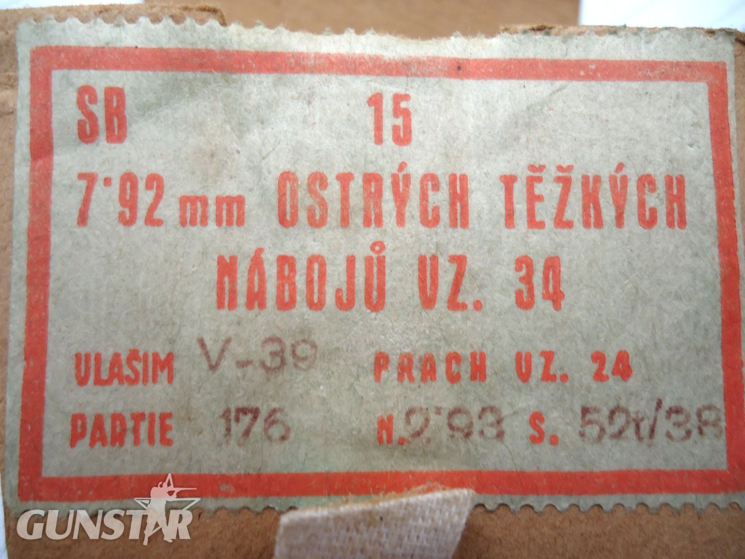 DEACTIVATED INERT. Rare, Czech WW2 Service Pack of 15 Rounds of 7.92×57mm Mauser Model 34 Pointed Ball Heavy Cartridges. O 2412 DEACTIVATED INERT. Rare, Czech WW2 Service Pack of 15 Rounds of 7.92×57mm Mauser Model 34 Pointed Ball Heavy Cartridges. O 2412 Various Other Ammunition - {CATEGORY} in 