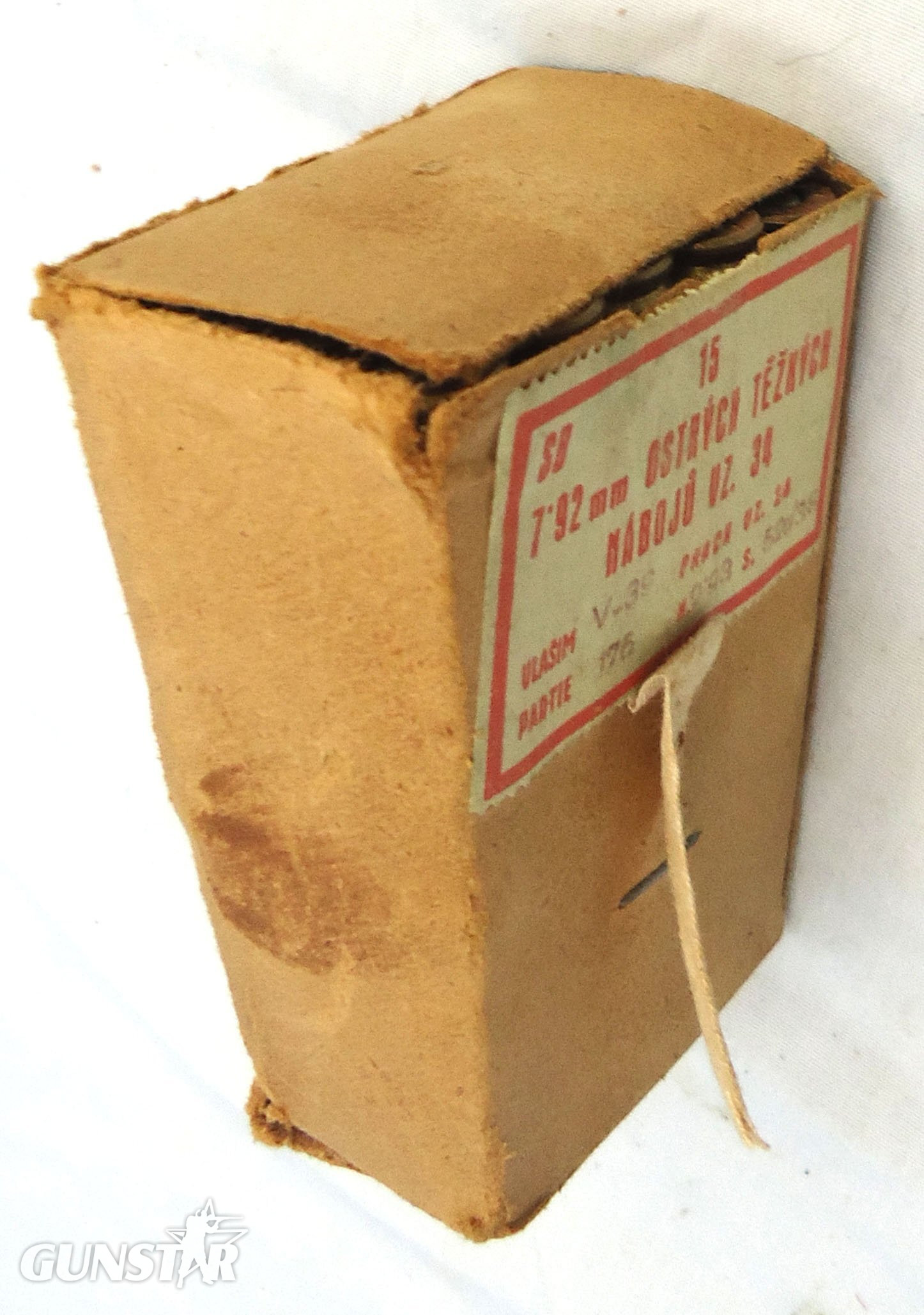 DEACTIVATED INERT. Rare, Czech WW2 Service Pack of 15 Rounds of 7.92×57mm Mauser Model 34 Pointed Ball Heavy Cartridges. O 2412 DEACTIVATED INERT. Rare, Czech WW2 Service Pack of 15 Rounds of 7.92×57mm Mauser Model 34 Pointed Ball Heavy Cartridges. O 2412 Various Other Ammunition - {CATEGORY}
