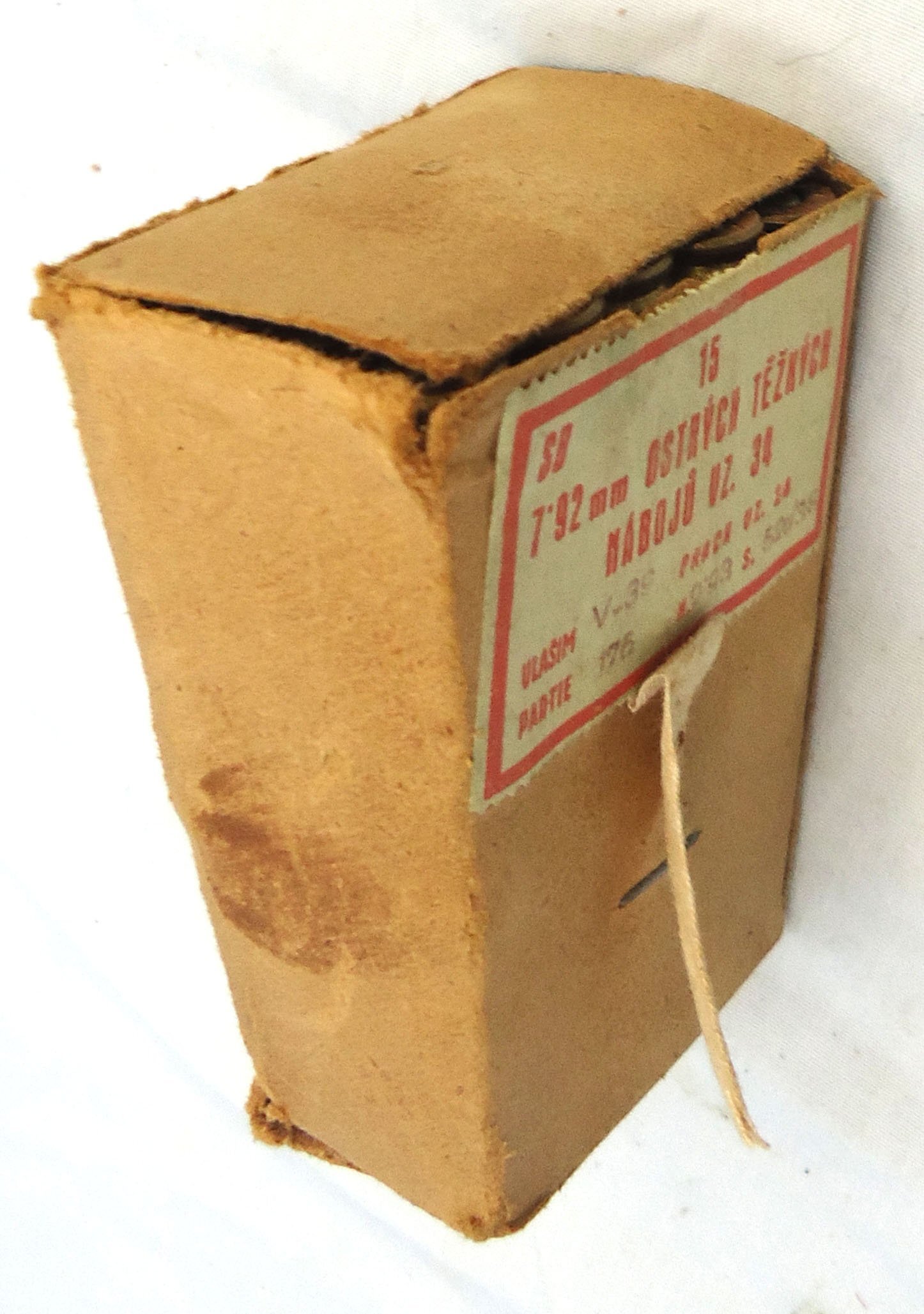 DEACTIVATED INERT. Rare, Czech WW2 Service Pack of 15 Rounds of 7.92×57mm Mauser Model 34 Pointed Ball Heavy Cartridges. O 2412 DEACTIVATED INERT. Rare, Czech WW2 Service Pack of 15 Rounds of 7.92×57mm Mauser Model 34 Pointed Ball Heavy Cartridges. O 2412 Various Other Ammunition - {CATEGORY}