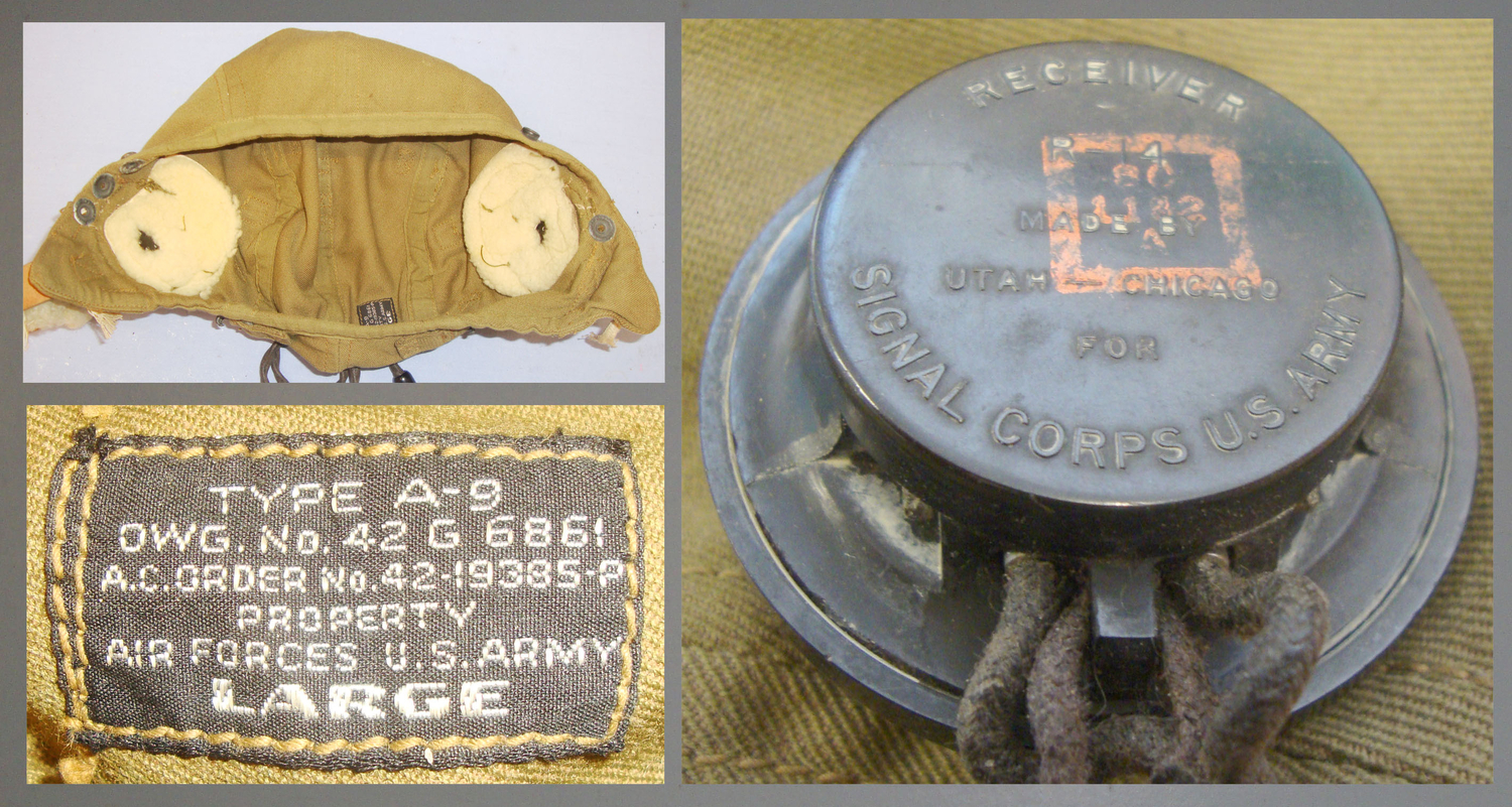 WWII US Army Air Forces  A-9 Summer Flying Helmet with Full Wiring Looms. 20979. WWII US Army Air Forces  A-9 Summer Flying Helmet with Full Wiring Looms. 20979. Clothing