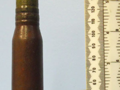 Masden 20x120 HE (High Explosive) (Without Tracer) Round INERT Unfired German made Masden 20x120 HE (High Explosive) (Without Tracer) Rou Antique & Militaria