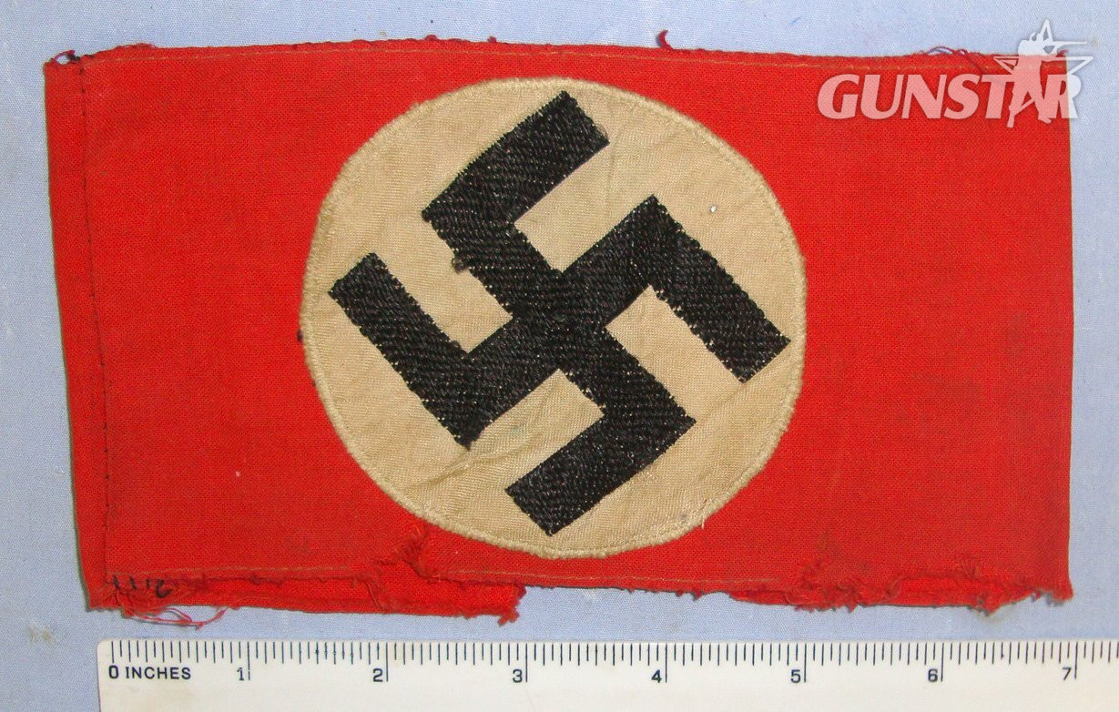 Original, WW2 Era Nazi German NSDAP (National Socialist German Workers Party) 3 Piece Construction Arm Band. N 157  Antique & Militaria