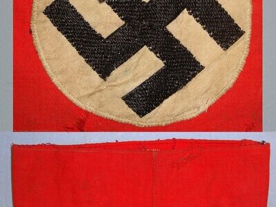 Original, WW2 Era Nazi German NSDAP (National Socialist German Workers Party) 3 Piece Construction Arm Band. N 157  Antique & Militaria