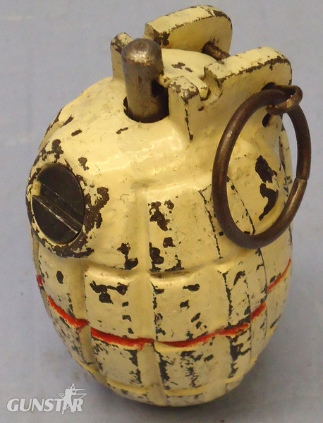 INERT DEACTIVATED. WW2, 1944 Dated, Mills No 36M MK1, Dummy Hand Grenade. Sn - 19966:6 INERT DEACTIVATED. WW2, 1944 Dated, Mills No 36M MK1, Dummy Hand Grenade. Sn - 19966:6  Other Ammunition in 