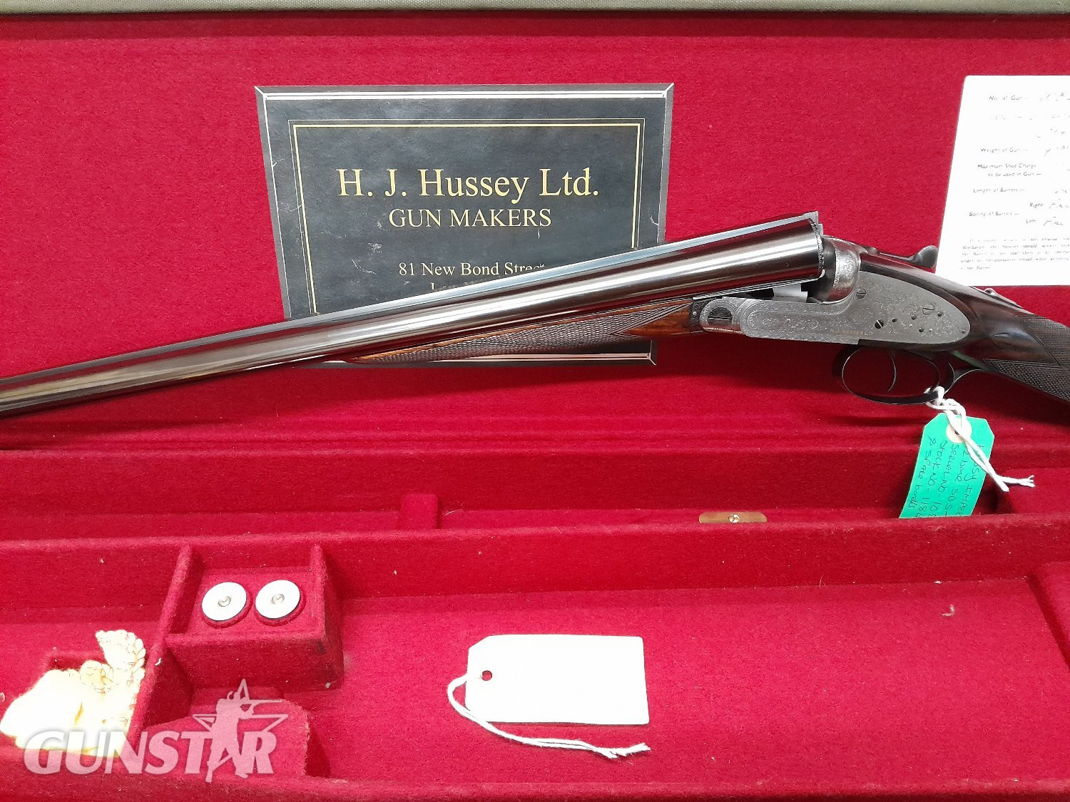 H. J. Hussey imperial live pigeon gun x2 barrel set Side By Side 12 Bore/gauge - {CATEGORY} in 