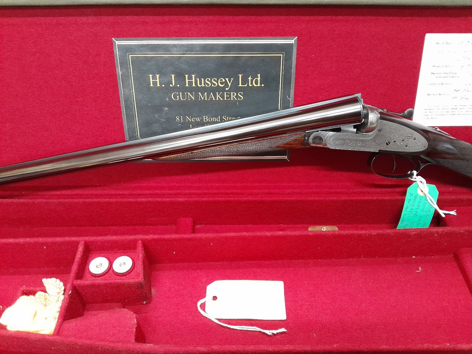 H. J. Hussey imperial live pigeon gun x2 barrel set Side By Side 12 Bore/gauge - {CATEGORY} in 