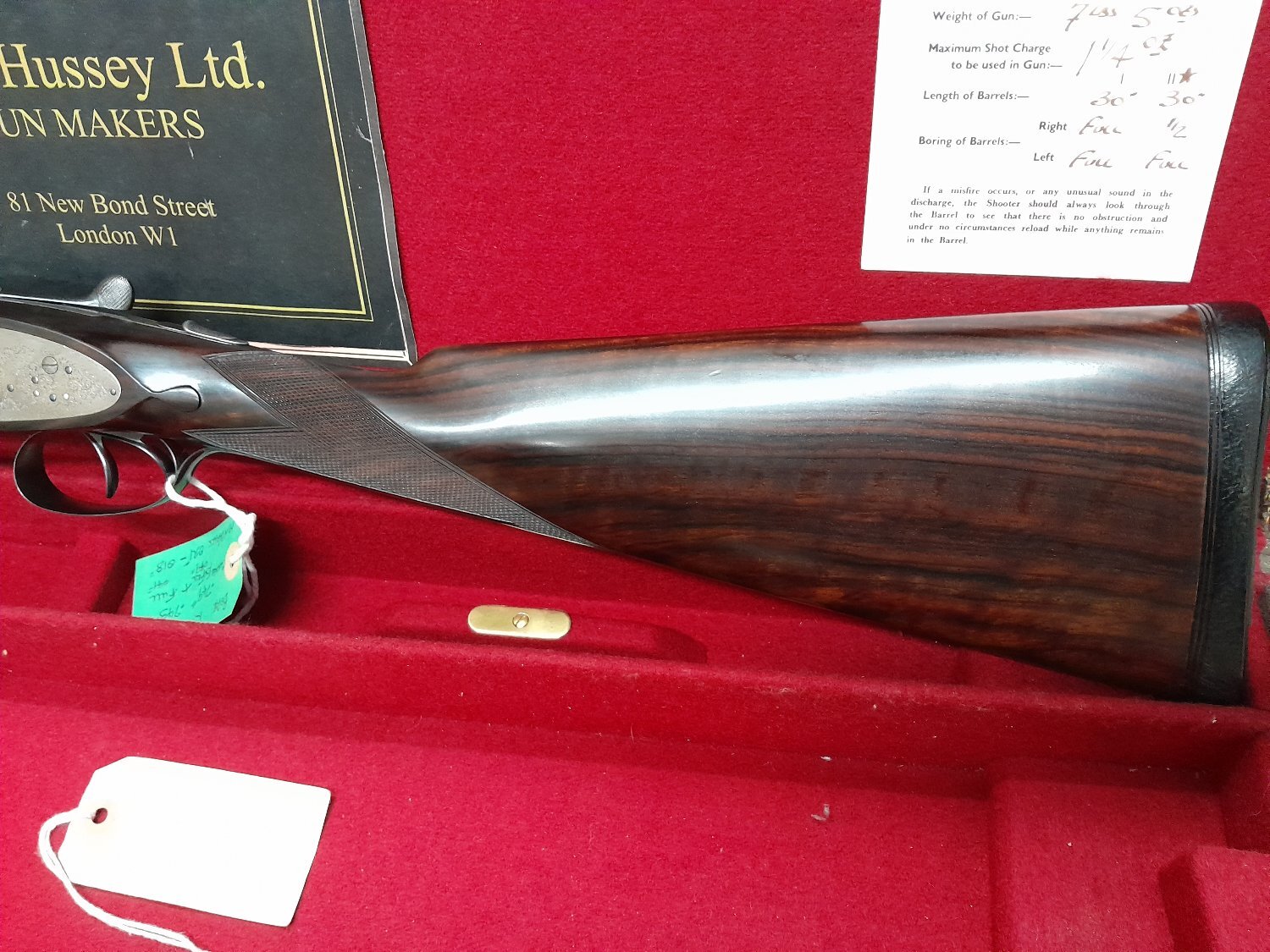 {CATEGORY} - H. J. Hussey imperial live pigeon gun x2 barrel set Side By Side 12 Bore/gauge in 