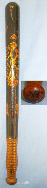  Victorian Era British Hand Painted Police Truncheon  Other Accessory