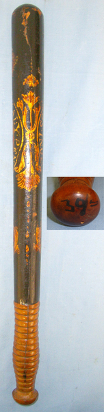  Victorian Era British Hand Painted Police Truncheon  Other Accessory