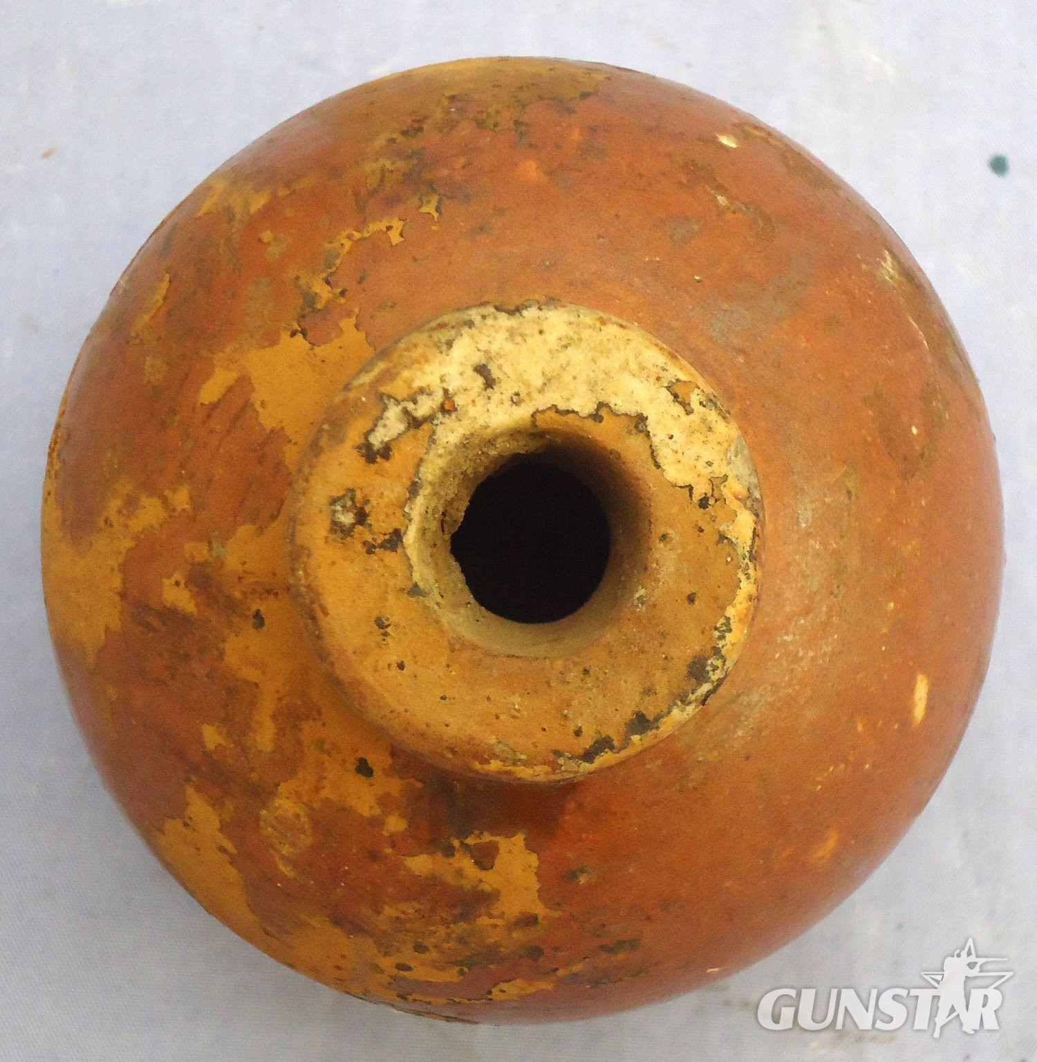  INERT DEACTIVATED. Scarce WW2 Japanese Type 4 Ceramic Fragmentation Hand Grenade. - O 1941 INERT DEACTIVATED. Scarce WW2 Japanese Type 4 Ceramic Fragmentation Hand Grenade. - O 1941  Other Ammunition
