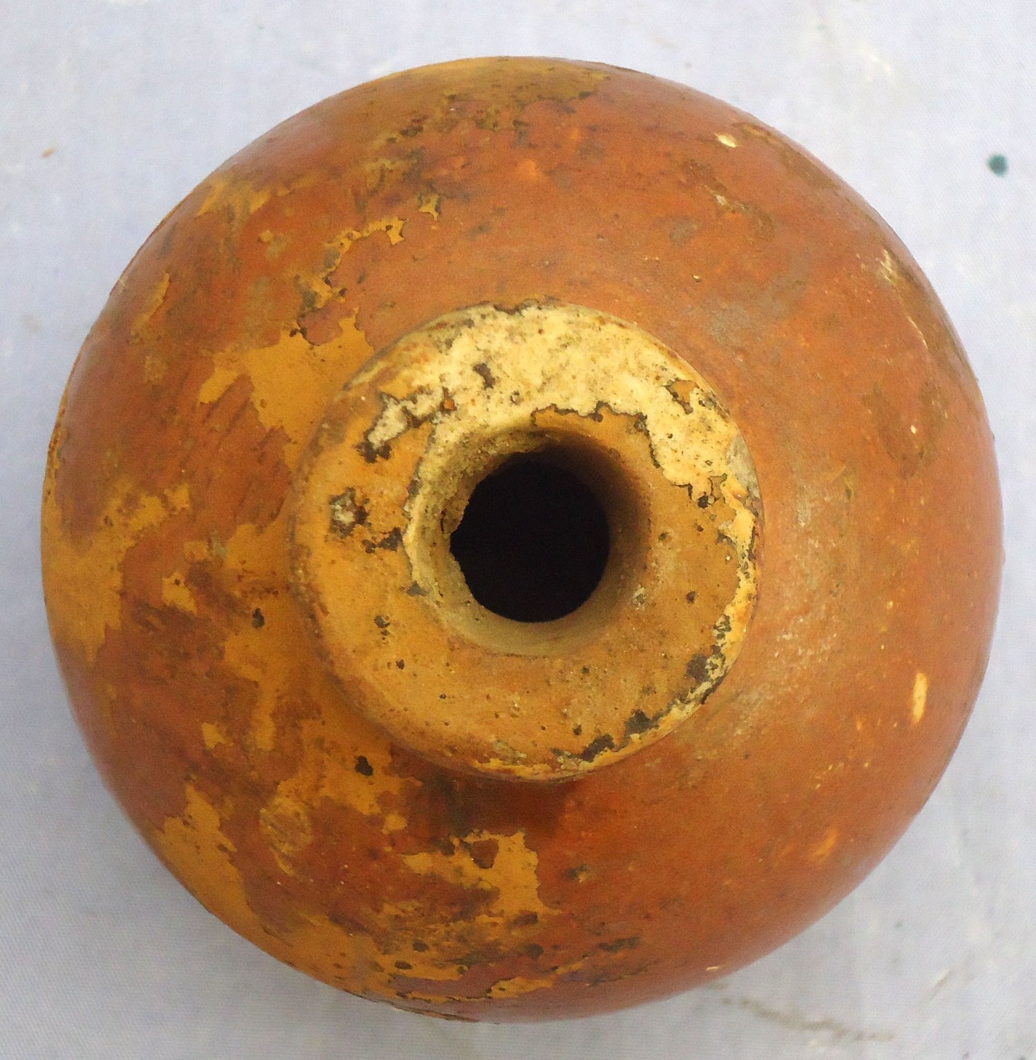  INERT DEACTIVATED. Scarce WW2 Japanese Type 4 Ceramic Fragmentation Hand Grenade. - O 1941 INERT DEACTIVATED. Scarce WW2 Japanese Type 4 Ceramic Fragmentation Hand Grenade. - O 1941  Other Ammunition