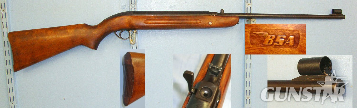 VERY RARE**ONE OF ONLY 14,500** 1st Series, 1st Type, 1950-1954 B.S.A. Club Airsporter .177 Calibre, Under Lever, 'EA' Prefix Serial Number Air Rifle With 1946 Patent Number 607.045 For Piston Head Improvement. Sn 23484:77 air rifle .177 in 