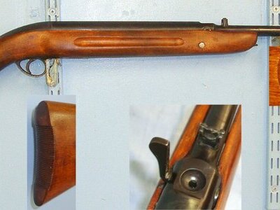 VERY RARE**ONE OF ONLY 14,500** 1st Series, 1st Type, 1950-1954 B.S.A. Club Airsporter .177 Calibre, Under Lever, 'EA' Prefix Serial Number Air Rifle With 1946 Patent Number 607.045 For Piston Head Improvement. Sn 23484:77 air rifle .177