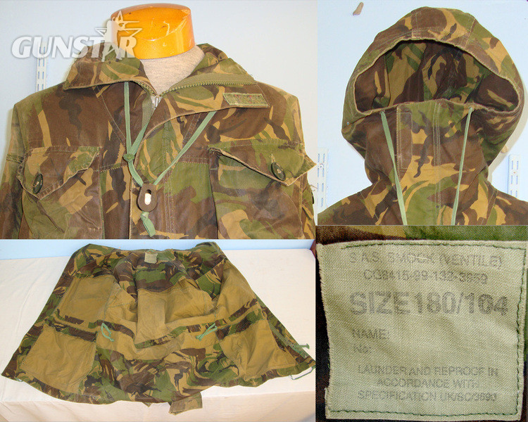 C1970’s / 1980’s Northern Ireland ‘Troubles’ & Falklands War Era British SAS Ventile Windproof Hooded Camouflaged Smock  Clothing