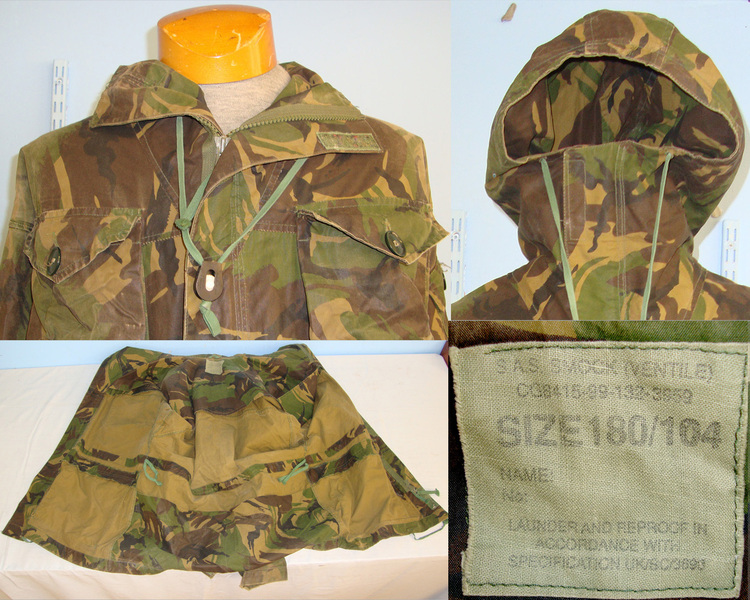C1970’s / 1980’s Northern Ireland ‘Troubles’ & Falklands War Era British SAS Ventile Windproof Hooded Camouflaged Smock  Clothing