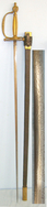 C1870 Victorian British ‘Ede Son & Ravenscroft Chancery Lane (London)’ Royal Household Court Small Sword With Ornate Brass Hilt & Scabbard With Frog. Sn 20739:6 Sword