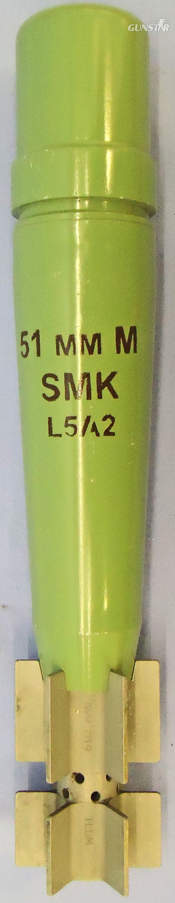 INERT DEACTIVATED. MINT, British 51mm L5A2 Smoke Mortar For The L9A1 Mortar. - O 2028 INERT DEACTIVATED. MINT, British 51mm L5A2 Smoke Mortar For The L9A1 Mortar. - O 2028  Other Ammunition - {CATEGORY} in 
