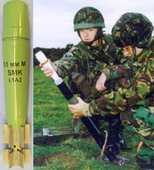 INERT DEACTIVATED. MINT, British 51mm L5A2 Smoke Mortar For The L9A1 Mortar. - O 2028 INERT DEACTIVATED. MINT, British 51mm L5A2 Smoke Mortar For The L9A1 Mortar. - O 2028  Other
