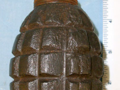 INERT DEACTIVATED, WW1 Austrian Schwerhand Heavy Fragmentation Hand Grenade With INERT DEACTIVATED, WW1 Austrian Schwerhand Heavy Fragmentation Hand Grenade With Antique & Militaria