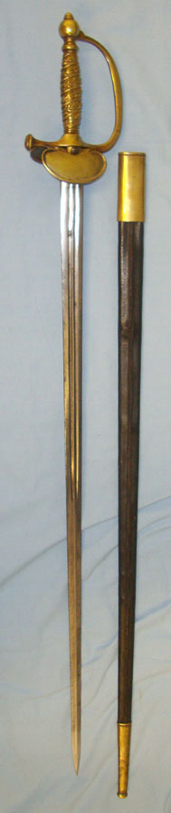  C1850 - 1871 Imperial French Gendarmerie Warrant Officer’s Sword With Clamshell Guard & Scabbard. Sn 10851:5. Sword