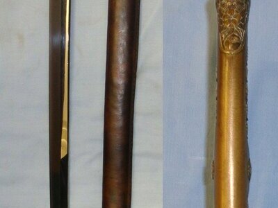 1885 Period Into WW1 & WW2 Japanese Officer’s Army Kyu Gunto Parade Sword With Gendaito Hand Forged Blade, Scabbard With Leather Field Combat Cover & Expert Assessment. Sn 16923 Sword