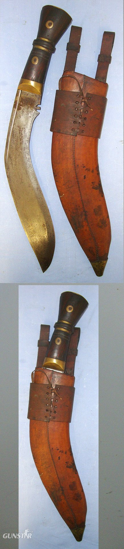 WW1 1917 British WD Military Gurkha’s Kukri With Indian Cossipore WD Arsenal Marks & Scabbard With Frog. Sn 23174:47 Knive in 